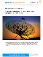 báo cáo phân tích cổ phiếu elc  công ty cổ phần đầu tư phát triển công  nghệ điện tử  viễn thông