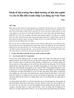 Kinh tế thị trường theo định hướng xã hội chủ nghĩa và yếu tố dẫn đến tranh chấp Lao động tại Việt Nam