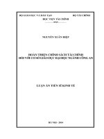 Hoàn thiện chính sách tài chính đối với cơ sở giáo dục đại học ngành công an