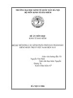 Mở rộng các kênh phân phối sản phẩm bảo hiểm nhân thọ ở việt nam hiện nay 
