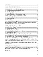 Hiệu quả sử dụng vốn FDI tại việt nam với ví dụ minh họa (QUAN LY DAU TU) 