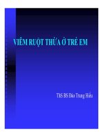 Bài giảng viêm ruột thừa ở trẻ em   ths  BS đào trung hiếu