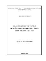 Quản trị rủi ro thị trường tại ngân hàng TMCP công thương việt nam