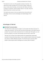 Advantages and disadvantages of internet   enkivillage