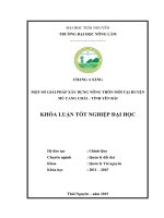 Một số giải pháp xây dựng nông thôn mới tại huyện Mù Cang Chải - tỉnh Yên Bái