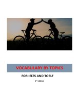Vocabulary by topics for IELTS and TOEFL