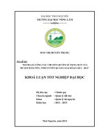 Đánh giá công tác chuyển quyền sử dụng đất của huyện Hàm Yên, tỉnh Tuyên Quang giai đoạn 2011 - 2013