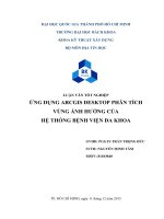 Ứng dụng ArcGIS destop phân tích vùng ảnh hưởng của hệ thống bệnh viện đa khoa