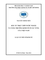 Đầu tư trực tiếp nước ngoài và tăng trưởng kinh tế ở các vùng của việt nam