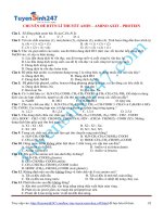 bttn li thuyet amin amino axit protein