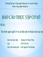 Tìm hiểu về ngôn ngữ C và cài đặt một số thuật toán sắp xếp.