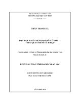 Dạy học  khái niệm đạo hàm ở lớp 11 theo quan điểm tích hợp