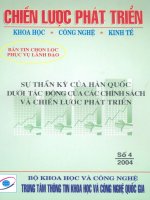 Sự thần kỳ của hàn quốc dưới tác động của các chính sách và chiến lược phát triển 