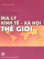 GIÁO TRÌNH ĐỊA LÝ KINH TẾ CHÍNH TRỊ XÃ HỘI THẾ GIỚI