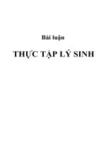 Bài báo cáo cuối kỳ môn thực tập Lý sinh