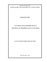 Các thuật toán tính diện tích và thể tích vật thể không gian và ứng dụng