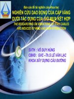 Báo cáo đề tài nghiên cứu khoa họcNGHIÊN CỨU DAO ĐỘNG CỦA CÁP VĂNG DƯỚI TÁC DỤNG CỦA GIÓ MƯA KẾT HỢPTHE RESEARCHING ON VIBRATIONS OF STAY CABLES ARE INDUCED BY WIND AND RAIN INTERACTION