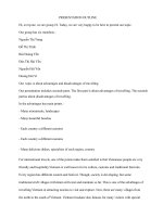 thảo luận tiếng anh: the advantages and disadvantages of travelling