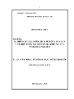 Nghiên Cứu Đặc Điểm Dịch Tễ Bệnh Sán Dây Ở Gà Thả Vườn Tại Một Số Địa Phương Của Tỉnh Thái Nguyên