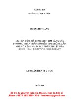 Nghiên cứu rối loạn nhịp tim bằng các phương pháp thăm dò điện tim không xâm nhập ở bệnh nhân sau phẫu thuật sửa chữa hoàn toàn tứ chứng fallot 