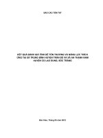 KẾT QUẢ ĐÁNH GIÁ TÍNH dễ tổn THƯƠNG và NĂNG lực THÍCH ỨNG tại xã TRUNG BÌNH HUYỆN TRẦN đề và xã AN THẠNH NAM HUYỆN cù LAO DUNG, sóc TRĂNG 