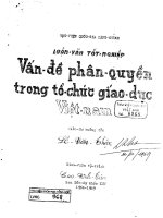 vấn đề phân quyền trong tổ chức giáo dục việt nam 