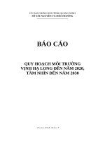 Quy hoạch môi trường vịnh hạ long