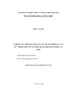 Nghiên cứu tính chất quang của ion đất hiếm sm3+ và dy3+ trong một số vật liệu quang học họ florua và oxit (TT)