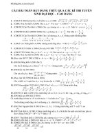 BẤT ĐẲNG THỨC TRONG ĐỀ THI ĐẠI HỌC