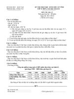 Đề thi và đáp án môn địa 10  học sinh giỏi tỉnh bà rịa