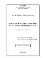sự biến động và hiện trạng quản lý không gian xanh tp huế