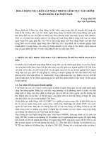 HOẠT ĐỘNG MUA BÁN SÁP NHẬP TRONG LĨNH VỰC TÀI CHÍNH- NGÂN HÀNG TẠI VIỆT NAM