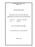 Thế chấp và xử lý tài sản thế chấp theo pháp luật dân sự việt nam hiện hành 