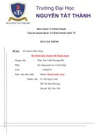 quản trị bán hàng Mô hình kinh doanh đồ handmade