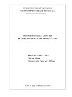 Skkn một số kinh nghiệm giảng dạy phần đội ngũ từng người không có súng 