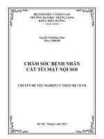 Chăm sóc bệnh nhân cắt túi mật nội soi full 