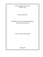 Hợp đồng vay tiền của hộ gia đình tại ngân hàng thương mại 