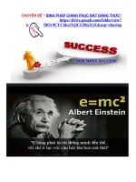 BINH PHÁP CHINH PHỤC BẤT ĐẲNG THỨC