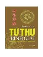 TỨ THƯ BÌNH GIẢI  LUẬN NGỮ, MẠNH TỬ, TRUNG DUNG