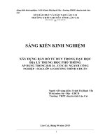 Skkn xây dựng bản đồ tư duy trong dạy học địa lý trung học phổ thông áp dụng trong bài 26  cơ cấu ngành công nghiệp SGK lớp 12 chương trình chuẩn