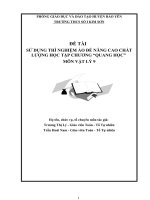 SỬ DỤNG THÍ NGHIỆM ảo để NÂNG CAO CHẤT LƯỢNG học tập CHƯƠNG “QUANG học” môn vật lý 9 