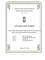 Một số biện pháp để phát triển ngôn ngữ cho trẻ 24 36 tháng tuổi lớp d2 trường MN thanh thùy 