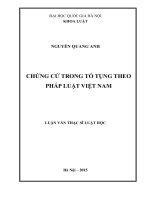Chứng cứ trong tố tụng theo pháp luật việt nam 