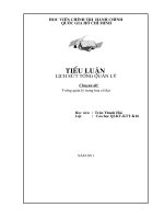 tiểu luận cao học LỊCH sử tư TƯỞNG QUẢN lý tư tưởng quản lý trung hoa cổ đại