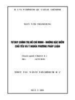 (Luận án tiến sĩ) tư duy chính trị hồ chí minh   những đặc điểm chủ yếu và ý nghĩa phương pháp luận