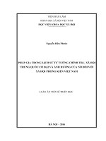 Pháp gia trong lịch sử tư tưởng chính trị - xã hội Trung Quốc cổ đại và ảnh hưởng của nó đối với xã hội phong kiến Việt Nam