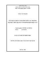 Xây dựng nhân cách sinh viên các trường đại học trên địa bàn tỉnh Bình Định hiện nay