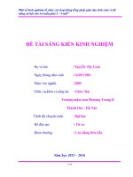 SKKN  Một số kinh nghiệm tổ chức các hoạt động lồng ghép giáo dục tình cảm và kỹ năng xã hội cho trẻ mẫu giáo 3  4 tuổi