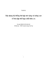 Xây dựng hệ thống bài tập mở rộng và nâng cao về hóa lập thể hợp chất hữu cơ