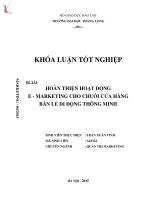 Hoàn thiện hoạt động e  marketing cho chuỗi cửa hàng bán lẻ di động thông minh 